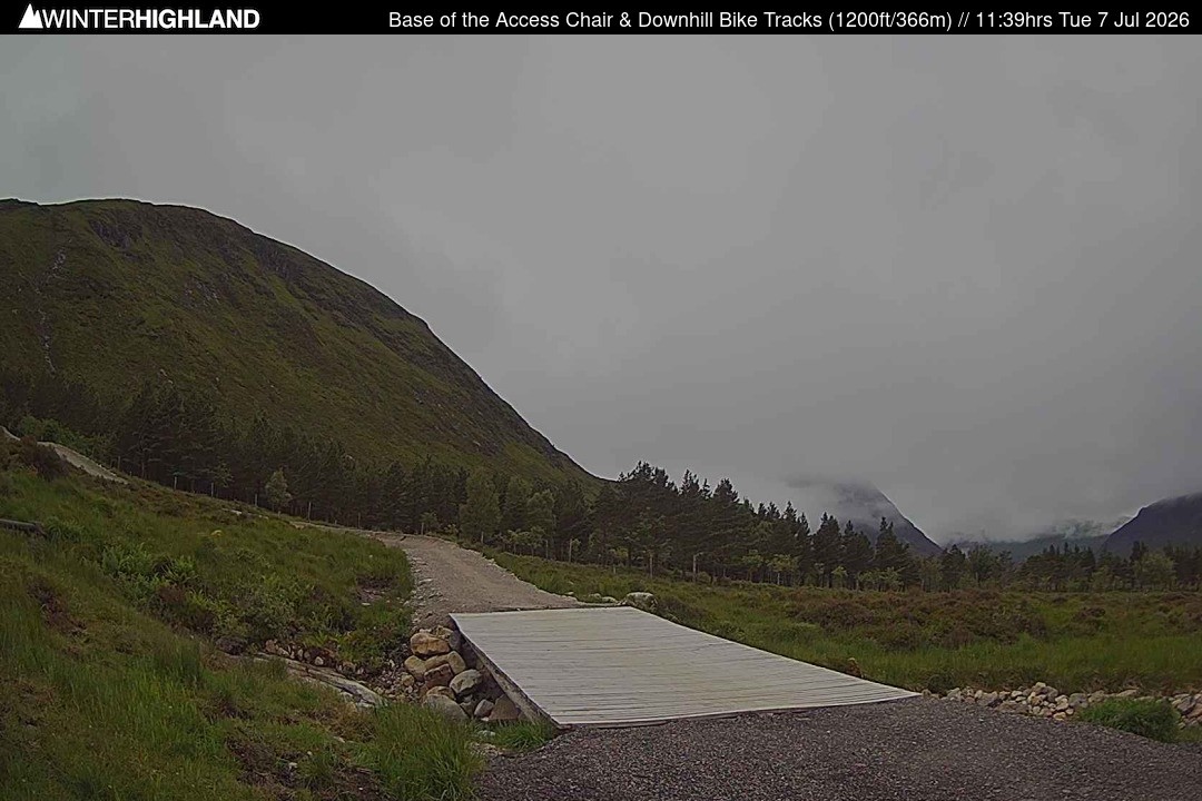 Archiv Foto Webcam Glencoe Mountain - Talstation - Cafe