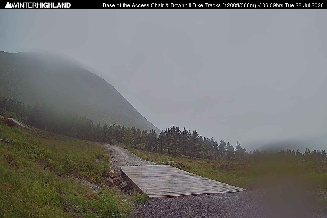Archiv Foto Webcam Glencoe Mountain - Talstation - Cafe