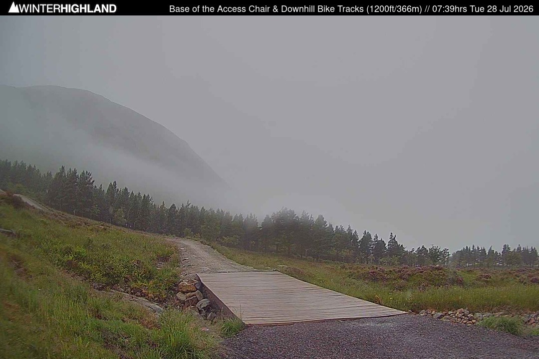 Archiv Foto Webcam Glencoe Mountain - Talstation - Cafe