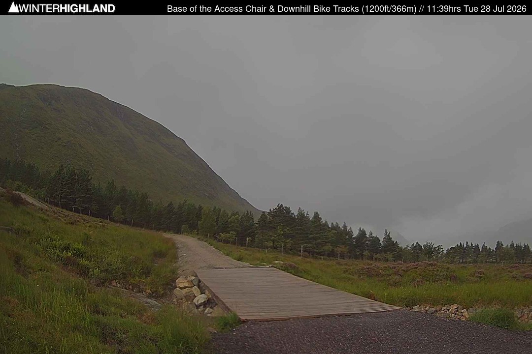 Archiv Foto Webcam Glencoe Mountain - Talstation - Cafe