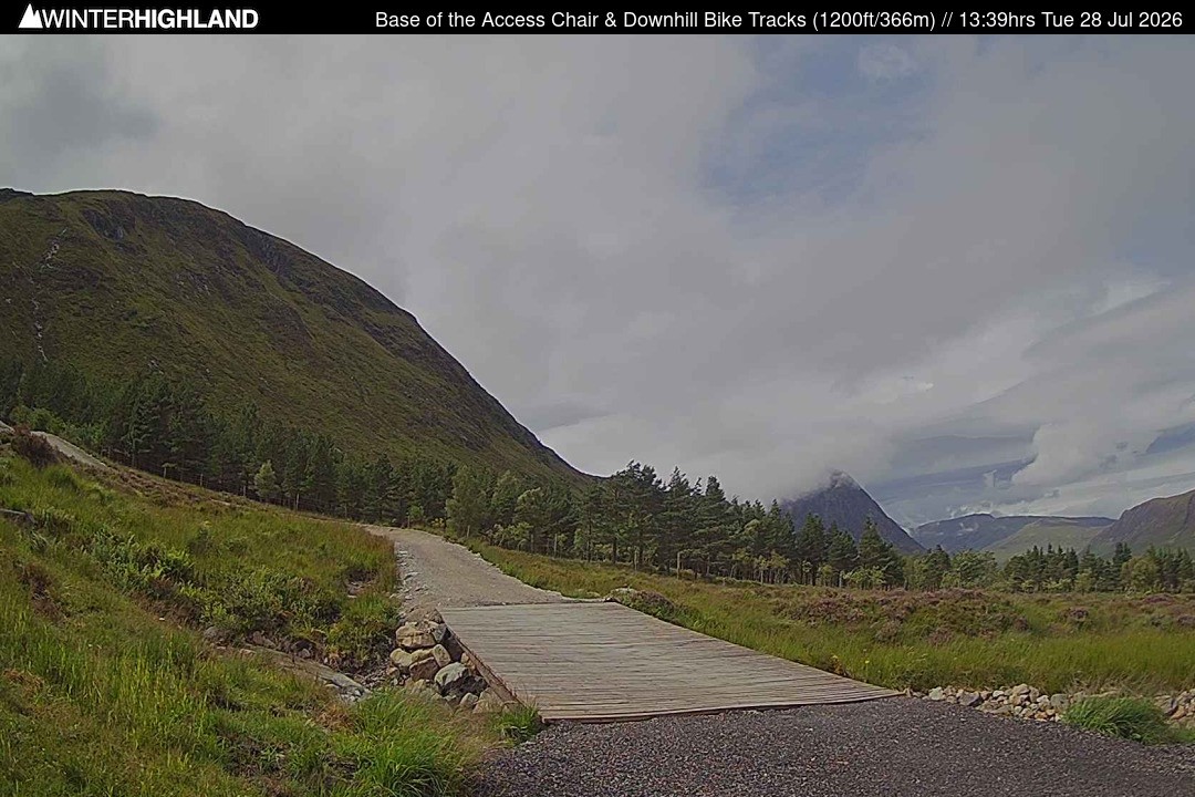 Archiv Foto Webcam Glencoe Mountain - Talstation - Cafe