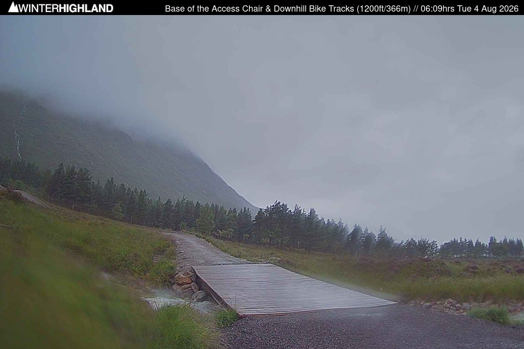 Archiv Foto Webcam Glencoe Mountain - Talstation - Cafe