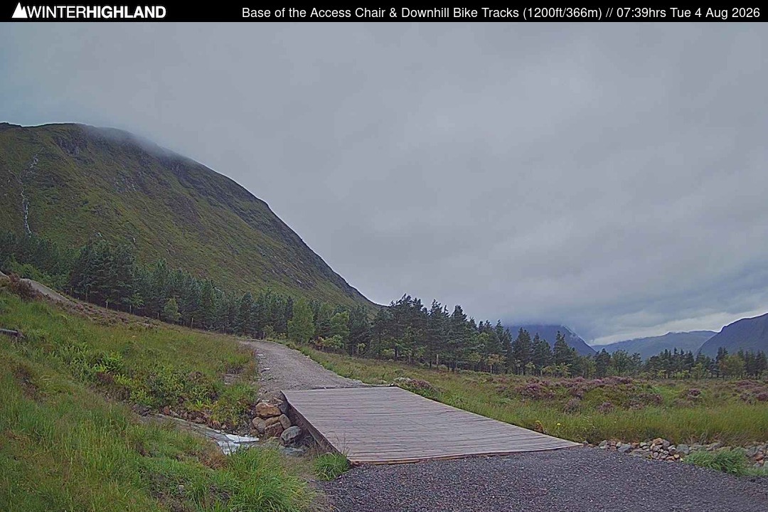 Archiv Foto Webcam Glencoe Mountain - Talstation - Cafe