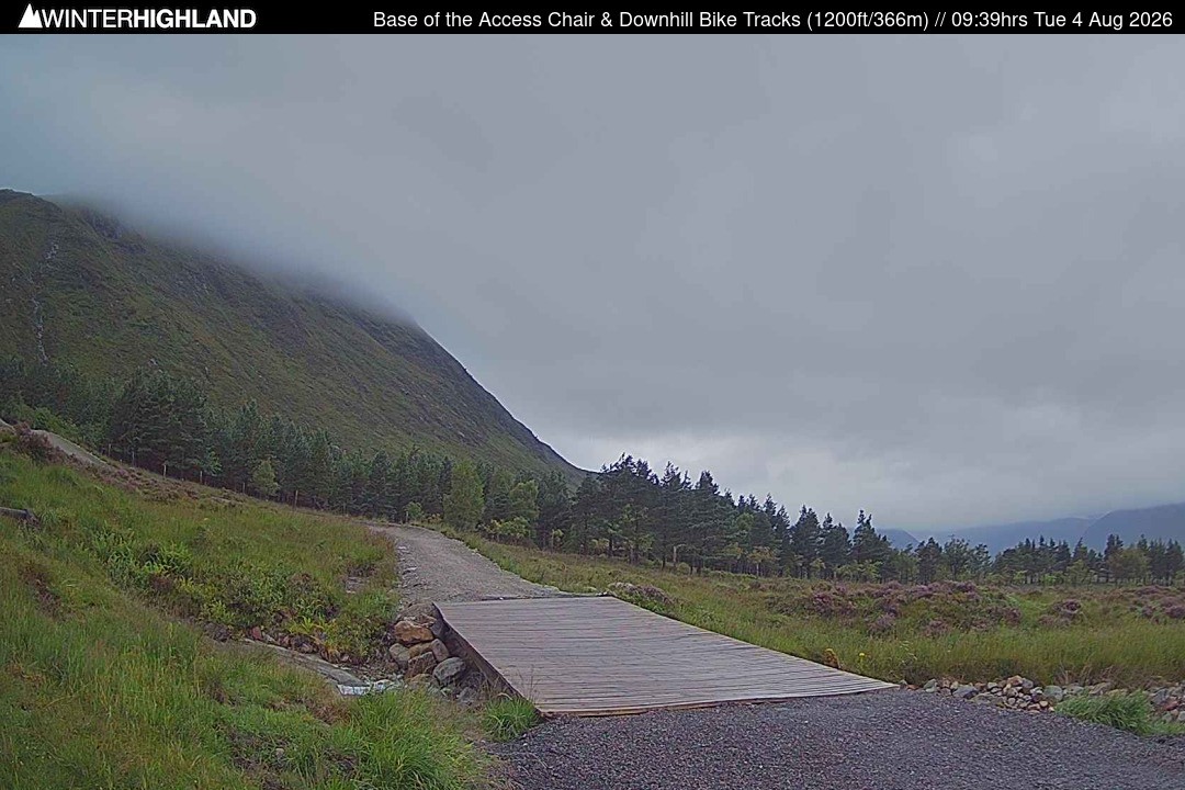 Archiv Foto Webcam Glencoe Mountain - Talstation - Cafe