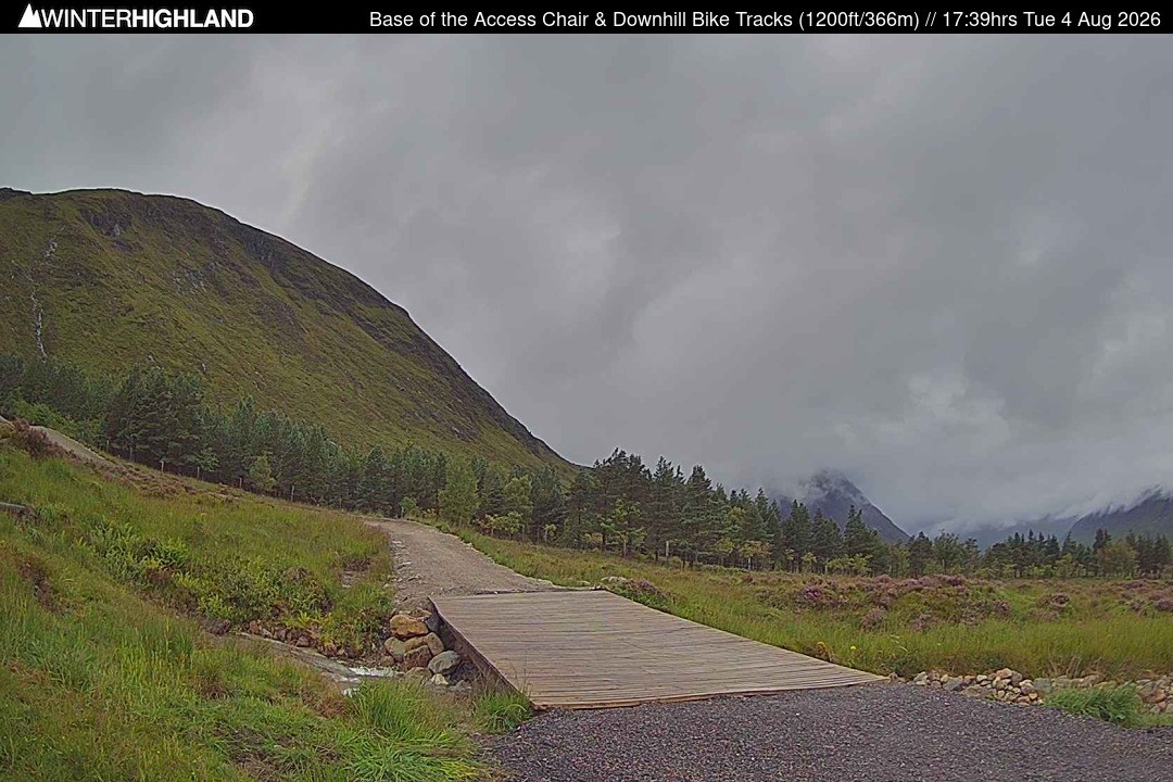 Archiv Foto Webcam Glencoe Mountain - Talstation - Cafe