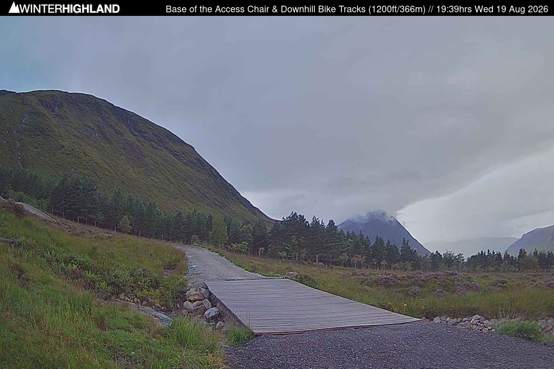 Archiv Foto Webcam Glencoe Mountain - Talstation - Cafe