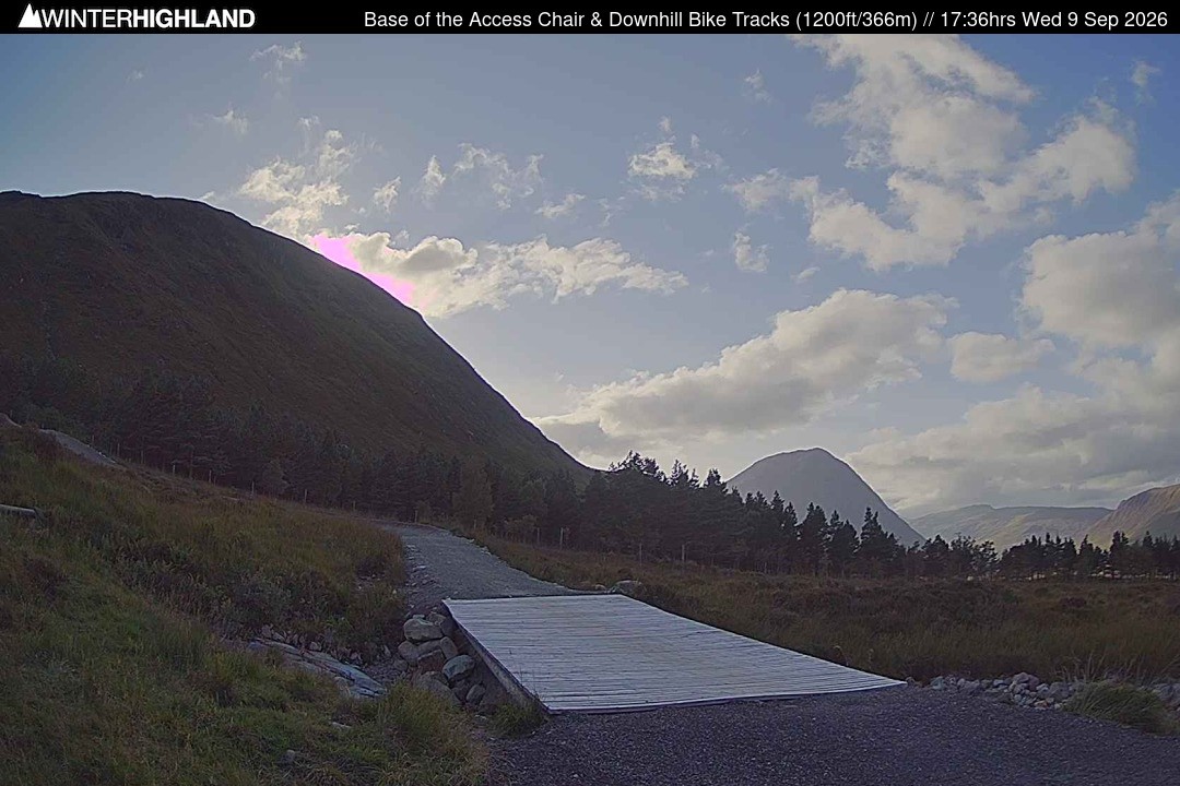 Archived image Webcam Glencoe Mountain - Base Cafe
