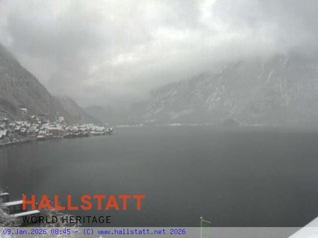 Archiv Foto Webcam Blick auf Hallstatt und den Hallstättersee