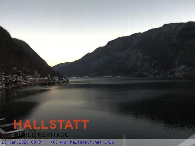 Archiv Foto Webcam Blick auf Hallstatt und den Hallstättersee