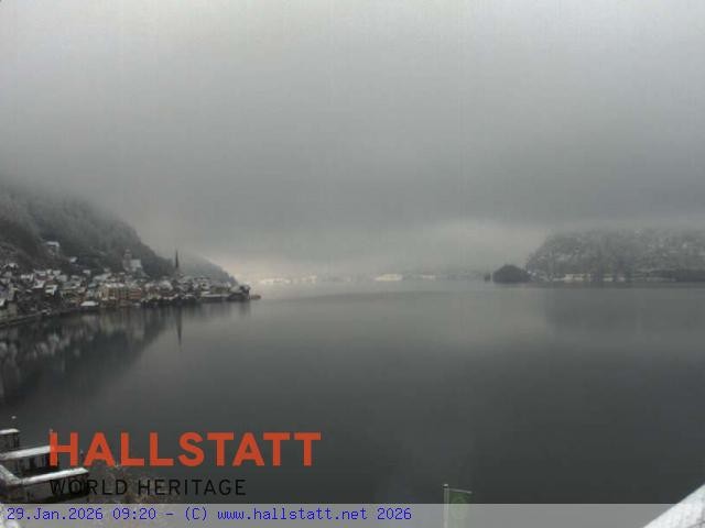 Archiv Foto Webcam Blick auf Hallstatt und den Hallstättersee