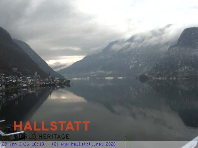 Archiv Foto Webcam Blick auf Hallstatt und den Hallstättersee