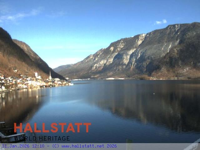 Archiv Foto Webcam Blick auf Hallstatt und den Hallstättersee