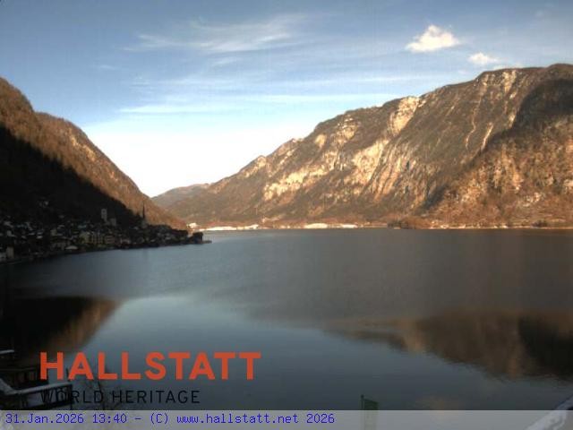 Archiv Foto Webcam Blick auf Hallstatt und den Hallstättersee