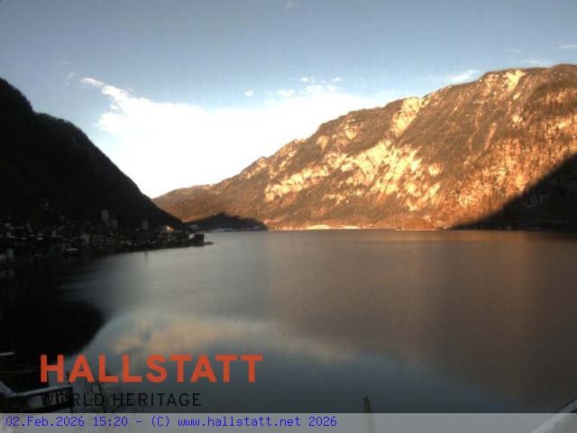 Archiv Foto Webcam Blick auf Hallstatt und den Hallstättersee