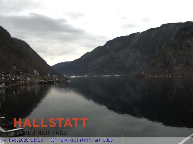 Archiv Foto Webcam Blick auf Hallstatt und den Hallstättersee