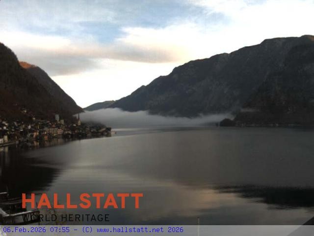 Archiv Foto Webcam Blick auf Hallstatt und den Hallstättersee