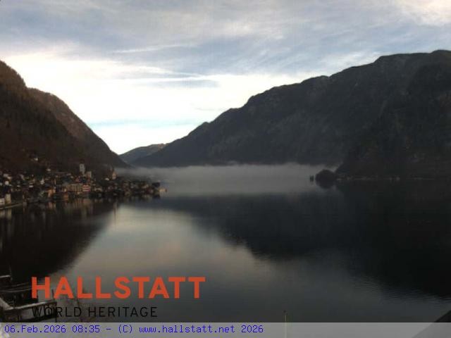 Archiv Foto Webcam Blick auf Hallstatt und den Hallstättersee