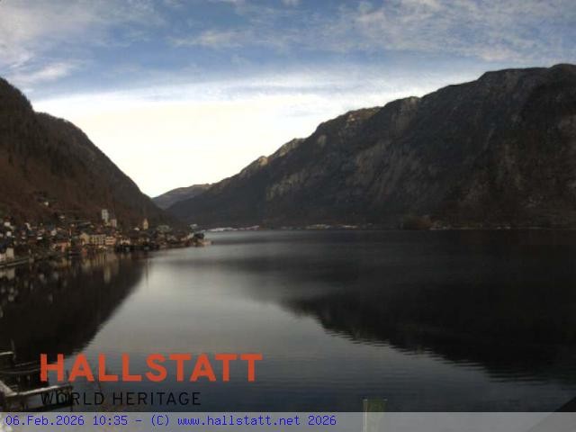 Archiv Foto Webcam Blick auf Hallstatt und den Hallstättersee