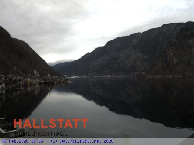Archiv Foto Webcam Blick auf Hallstatt und den Hallstättersee
