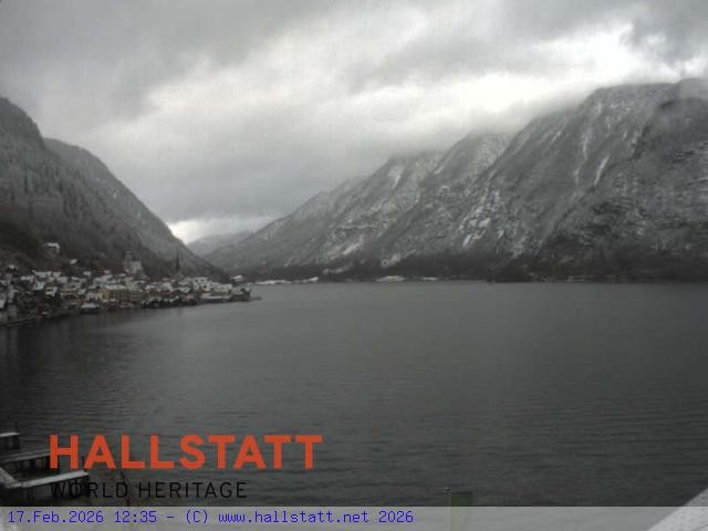 Archiv Foto Webcam Blick auf Hallstatt und den Hallstättersee