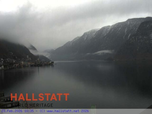 Archiv Foto Webcam Blick auf Hallstatt und den Hallstättersee