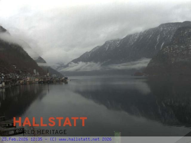 Archiv Foto Webcam Blick auf Hallstatt und den Hallstättersee