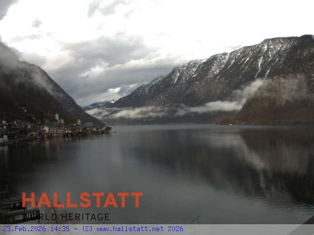 Archiv Foto Webcam Blick auf Hallstatt und den Hallstättersee