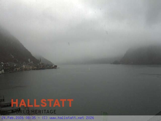 Archiv Foto Webcam Blick auf Hallstatt und den Hallstättersee