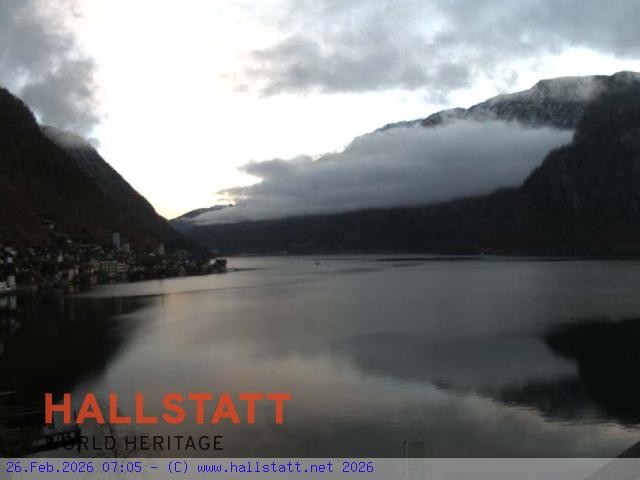 Archiv Foto Webcam Blick auf Hallstatt und den Hallstättersee