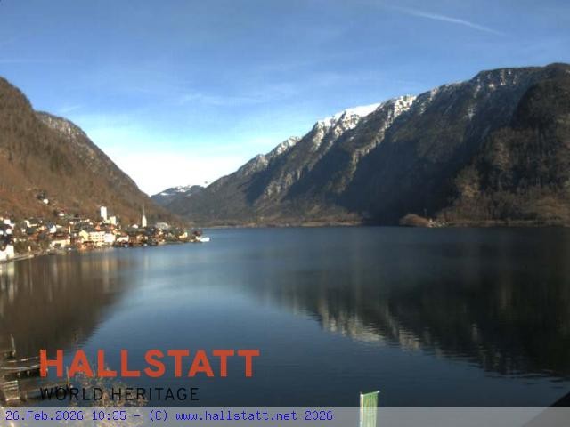 Archiv Foto Webcam Blick auf Hallstatt und den Hallstättersee