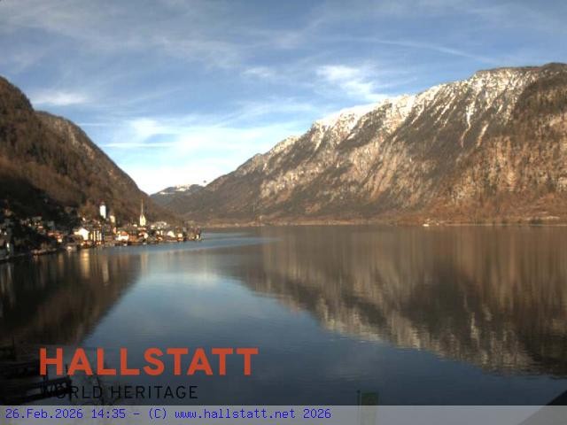 Archiv Foto Webcam Blick auf Hallstatt und den Hallstättersee