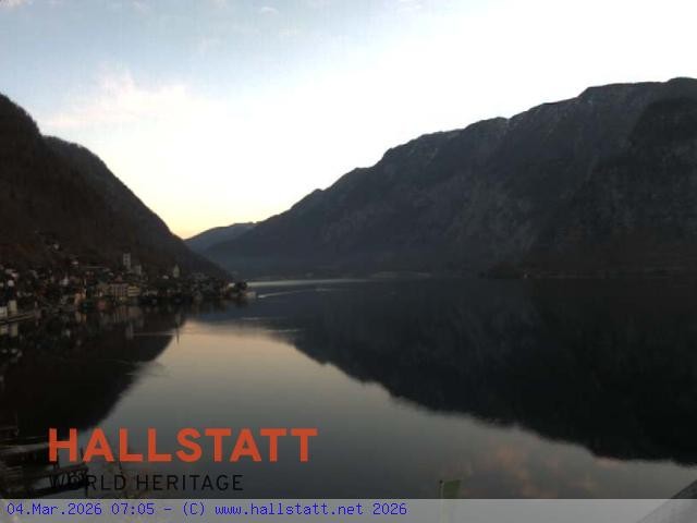 Archiv Foto Webcam Blick auf Hallstatt und den Hallstättersee