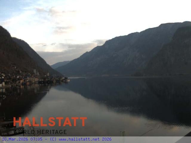 Archiv Foto Webcam Blick auf Hallstatt und den Hallstättersee