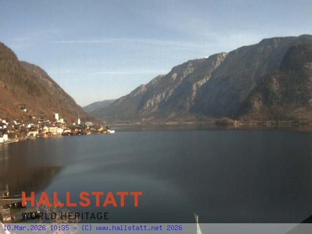 Archiv Foto Webcam Blick auf Hallstatt und den Hallstättersee