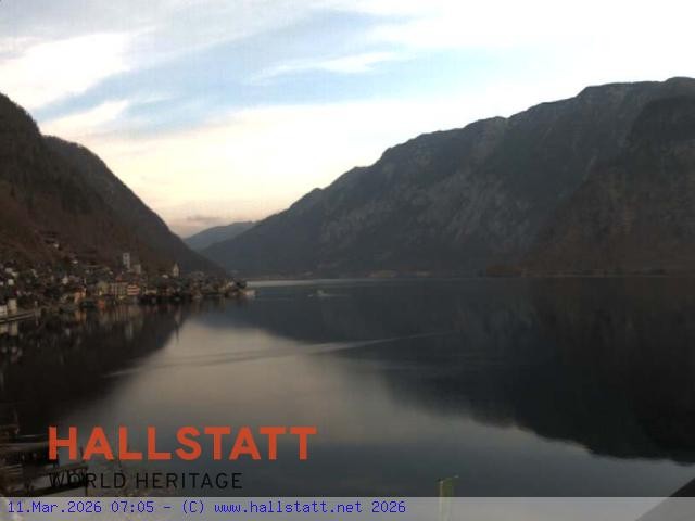 Archiv Foto Webcam Blick auf Hallstatt und den Hallstättersee