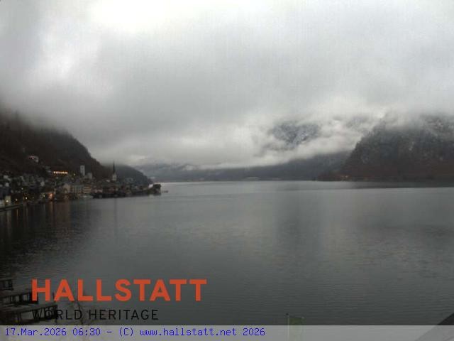 Archiv Foto Webcam Blick auf Hallstatt und den Hallstättersee
