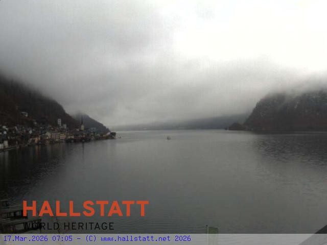 Archiv Foto Webcam Blick auf Hallstatt und den Hallstättersee