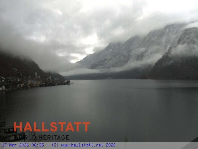Archiv Foto Webcam Blick auf Hallstatt und den Hallstättersee