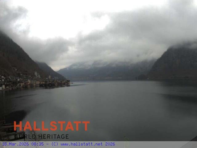 Archiv Foto Webcam Blick auf Hallstatt und den Hallstättersee