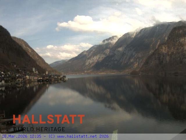 Archiv Foto Webcam Blick auf Hallstatt und den Hallstättersee
