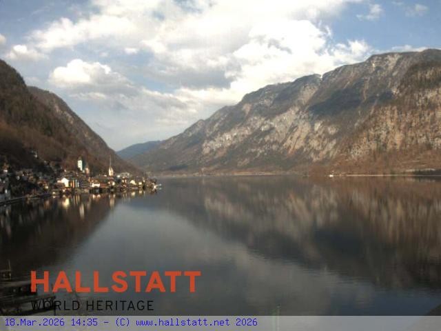 Archiv Foto Webcam Blick auf Hallstatt und den Hallstättersee