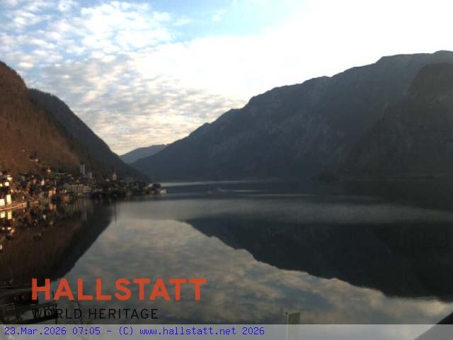 Archiv Foto Webcam Blick auf Hallstatt und den Hallstättersee