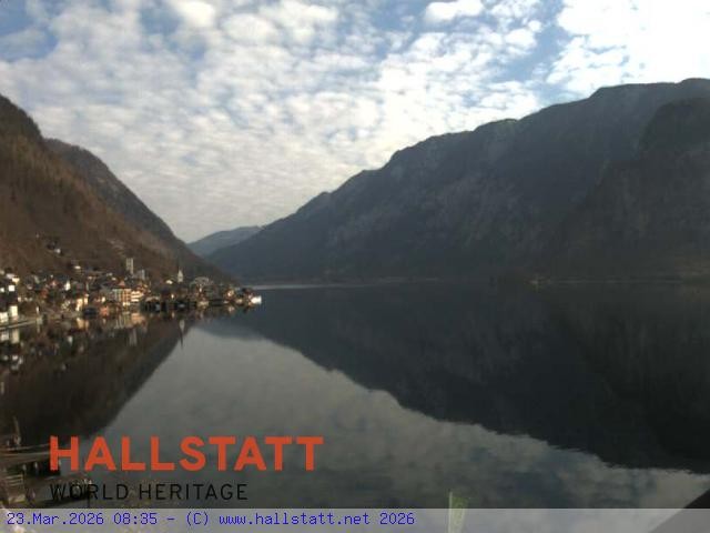 Archiv Foto Webcam Blick auf Hallstatt und den Hallstättersee