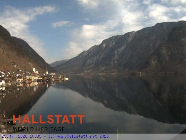 Archiv Foto Webcam Blick auf Hallstatt und den Hallstättersee