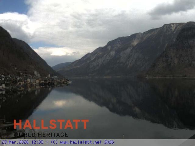 Archiv Foto Webcam Blick auf Hallstatt und den Hallstättersee