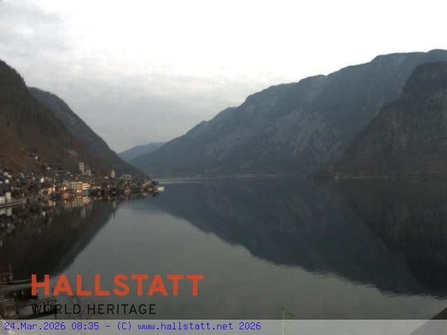 Archiv Foto Webcam Blick auf Hallstatt und den Hallstättersee