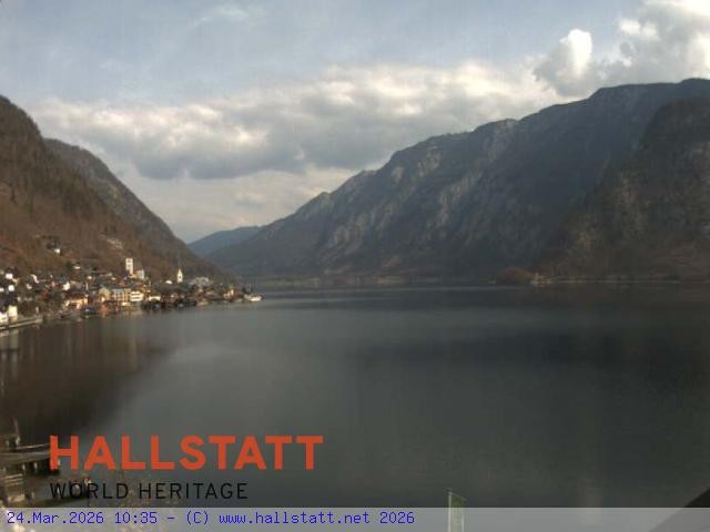 Archiv Foto Webcam Blick auf Hallstatt und den Hallstättersee