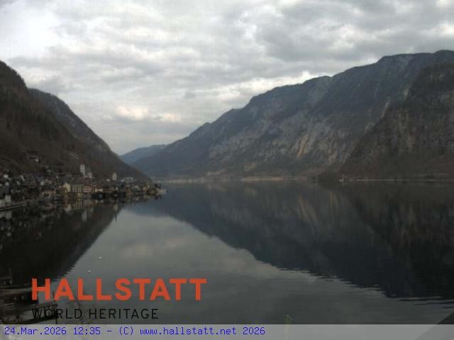 Archiv Foto Webcam Blick auf Hallstatt und den Hallstättersee