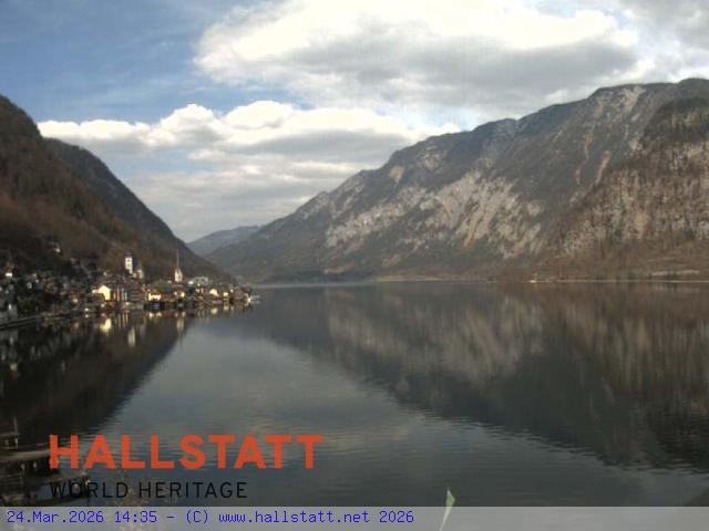 Archiv Foto Webcam Blick auf Hallstatt und den Hallstättersee
