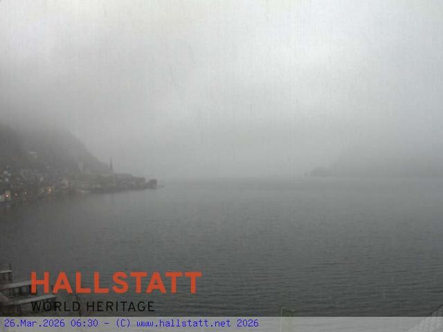 Archiv Foto Webcam Blick auf Hallstatt und den Hallstättersee